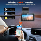 4K+2.5K Dual Dash Cam with WiFi GPS ADAS, Front and Rear Car Camera Recorder with 32GB Card - Front View
