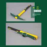 Mattock Outdoor Camping Mountain Fibreglass Handle Mini Pickaxe Garden Farm Tool - Rear View