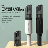 Wireless Charge 6000Pa Suction Powerful Portable Car Vacuum Cleaner Home Duster(Black) - Front View