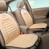 2Pack Universal Breathable Car Seat Pad Cover Mat Comfortable Chair Cushion (Beige) - Top-Down View