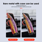 Car Phone Holder Metal Gravity 360 Universal Rotation Ball Air Vent Cellphone Stand(Dark Grey) - Close-Up Angle