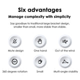 Car Phone Holder Metal Gravity 360 Universal Rotation Ball Air Vent Cellphone Stand(Dark Grey) - Extra Image