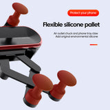 Car Phone Holder Metal Gravity 360 Universal Rotation Ball Air Vent Cellphone Stand(White) - Front View