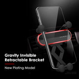 Car Phone Holder Metal Gravity 360 Universal Rotation Ball Air Vent Cellphone Stand(White) - Top-Down View