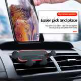 Car Phone Holder Metal Gravity 360 Universal Rotation Ball Air Vent Cellphone Stand(White) - Low Angle