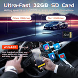 WIFI 3 Channels Dash Cam 1080P Full HD Car Dashcam Comes with Free 32GB Card - Top-Down View