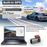 4K Dash Cam UHD 2160P WiFi Front Dashcam Night Vision Car Camera with 64GB Card - Top-Down View