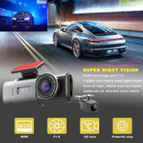 4K Dash Cam UHD 2160P WiFi Front Dashcam Night Vision Car Camera with 64GB Card - Close-Up Angle