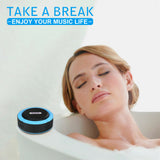 Portable Waterproof Wireless Mini Bluetooth Music Speaker (Black) - Top-Down View