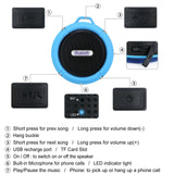 Portable Waterproof Wireless Mini Bluetooth Music Speaker (Black) - Low Angle