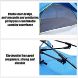 Waterproof Automatic Camping Tent 3-4 Person Come with Moisture Proof Pad(Blue) - Close-Up Angle