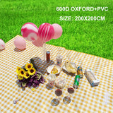 Large Waterproof Thickened Moisture-Proof Outdoor Camping Picnic Mat (Yellow) - Side View