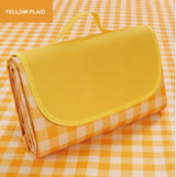 Large Waterproof Thickened Moisture-Proof Outdoor Camping Picnic Mat (Yellow) - Close-Up Angle
