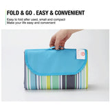 Large Waterproof Thickened Moisture-Proof Outdoor Camping Picnic Mat (Green) - Top-Down View