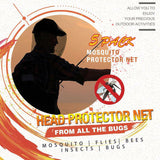 5Pcs Outdoor Head Face Protector Hat Cap For Bee Insect Mosquito Net Mesh Headgear - Front View