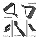 11Pcs/Set Pull Rope Belt Elastic Home Gym Fitness Exercise Resistance Band - Top-Down View