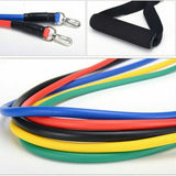 11Pcs/Set Pull Rope Belt Elastic Home Gym Fitness Exercise Resistance Band - 45-Degree Angle