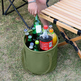 13L Travel Camping Folding Bucket Portable Barbecue Picnic Storage Fishing Bucket - Front View