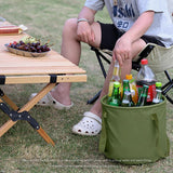13L Travel Camping Folding Bucket Portable Barbecue Picnic Storage Fishing Bucket - Top-Down View
