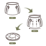13L Travel Camping Folding Bucket Portable Barbecue Picnic Storage Fishing Bucket - Close-Up Angle