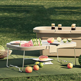 3 In 1 Folding Camping Storage Box Outdoor Food Fruit Container Picnic Table Basket - Front View