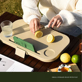 3 In 1 Folding Camping Storage Box Outdoor Food Fruit Container Picnic Table Basket - 45-Degree Angle