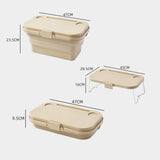 3 In 1 Folding Camping Storage Box Outdoor Food Fruit Container Picnic Table Basket - Close-Up Angle