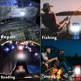 LED Camping Lamp Solar Powered Rechargeable USB Torch Waterproof Emergency Light Lantern - Close-Up Angle