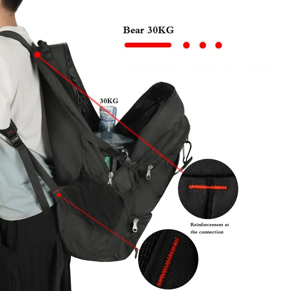 60L Travel Boarding Backpack Outdoor Trekking Luggage Hiking Camping Rucksack Large Capacity Storage