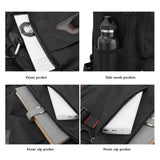 60L Travel Boarding Backpack Outdoor Trekking Luggage Hiking Camping Rucksack Large Capacity Storage Backpack(Black) - Rear View