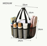 Large Capacity Mesh Multi-pocket Beach Bag Portable Travel Swimming Storage(Medium) - Front View