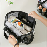 Large Capacity Mesh Multi-pocket Beach Bag Portable Travel Swimming Storage(Medium) - Rear View