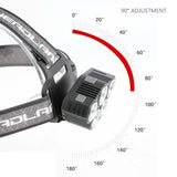 6 Modes LED Head Torch Induction Headlight Camping COB Infrared Strong Lights - Top-Down View