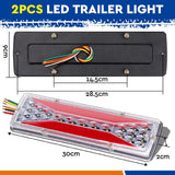 12V LED Trailer Tail Light Kit Pair Plug 7m 5 Core Wire 7 Pin Flat Plug Ute Set - Side View