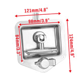 4-Piece T Handle Locks Tool Box With Keys Stainless Steel Trailer Camper Truck - Close-Up Angle
