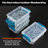 HORUSDY 324PCS Torx Wood Screws Assortment Kit Self Tapping with Storage Box - Top-Down View