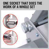 3Pc Universal Socket Wrench Set Power Drill Adaptor Gator Grip Size 7mm to 19mm - Extra Image