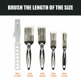 5Pc Paint Brushes Set Artist Acrylic Staining Home Garden Painting Handy Tool - Top-Down View