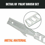 5Pc Paint Brushes Set Artist Acrylic Staining Home Garden Painting Handy Tool - 45-Degree Angle