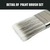 5Pc Paint Brushes Set Artist Acrylic Staining Home Garden Painting Handy Tool - Low Angle