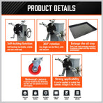 800kg Folding Engine Stand 1763lb Heavy Duty Workshop Auto Crane Hoist Motor, image 6