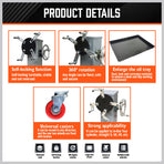 500kg Folding Engine Stand 1100lb Heavy Duty Workshop Auto Crane Hoist Motor, image 3