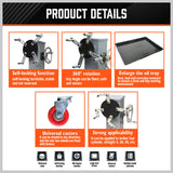 500kg Folding Engine Stand 1100lb Heavy Duty Workshop Auto Crane Hoist Motor - Side View