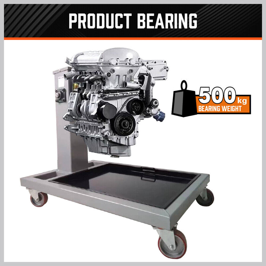 500kg Folding Engine Stand 1100lb Heavy Duty Workshop Auto Crane Hoist Motor, image 6