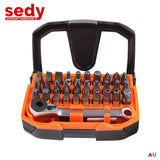 32Piece 1/4 Mini Double Head Screwdriver Bit and Ratchet Set CRV Steel Durable
