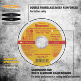 12x 4.5inch 115mm Angle Grinder Cutting Discs Thin Cut Off Wheel Steel Stainless - Rear View