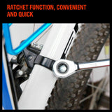 17Pc Ratchet Spanner Set Metric Combination Wrenches Open End Ring CR-V 8-24mm - Extra Image