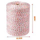 500m Roll Polywire Electric Fence Stainless Steel Poly Wire Energiser Insulator - Top-Down View