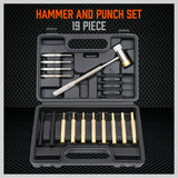 19Pc Hammer & Punch Set Brass / Roll Pin Punch Gun Builder Gunsmith Maintenance - Side View