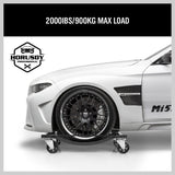 2-Piece Wheel Dolly Car Positioning Jack 450kg Vehicle Mover Transporter Trolley - Top-Down View